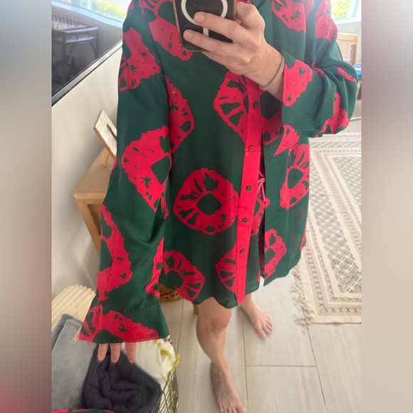 Zimmermann Silk Tie-Dye Shirt & Shorts Set Size 2 - Picture 13 of 15